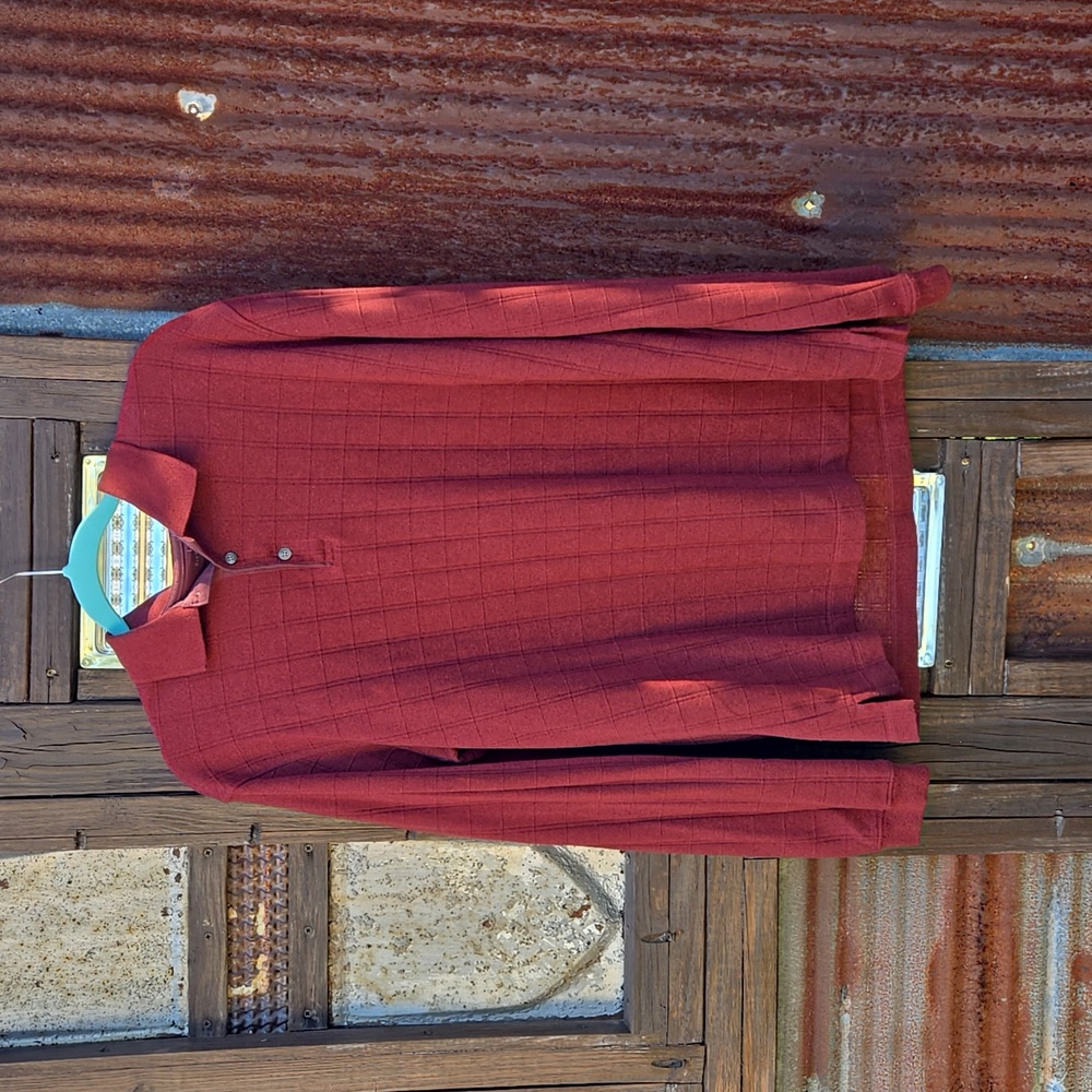 Van Heusen long sleeve polo in size Large